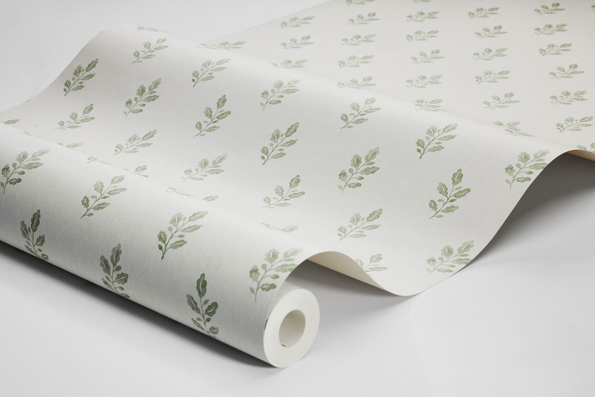 7776 Little Oak Light Green and Beige Adorn Wallpaper by Boråstapeter