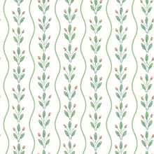 7778 Flower Buds Light Green and White Adorn Wallpaper by Boråstapeter