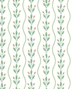 7778 Flower Buds Light Green and White Adorn Wallpaper by Boråstapeter