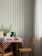 7778 Flower Buds Light Green and White Adorn Wallpaper by Boråstapeter