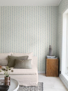 7779 Flower Buds Light Blue and White Adorn Wallpaper by Boråstapeter
