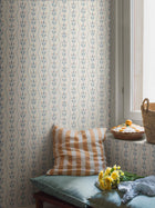 7779 Flower Buds Light Blue and White Adorn Wallpaper by Boråstapeter