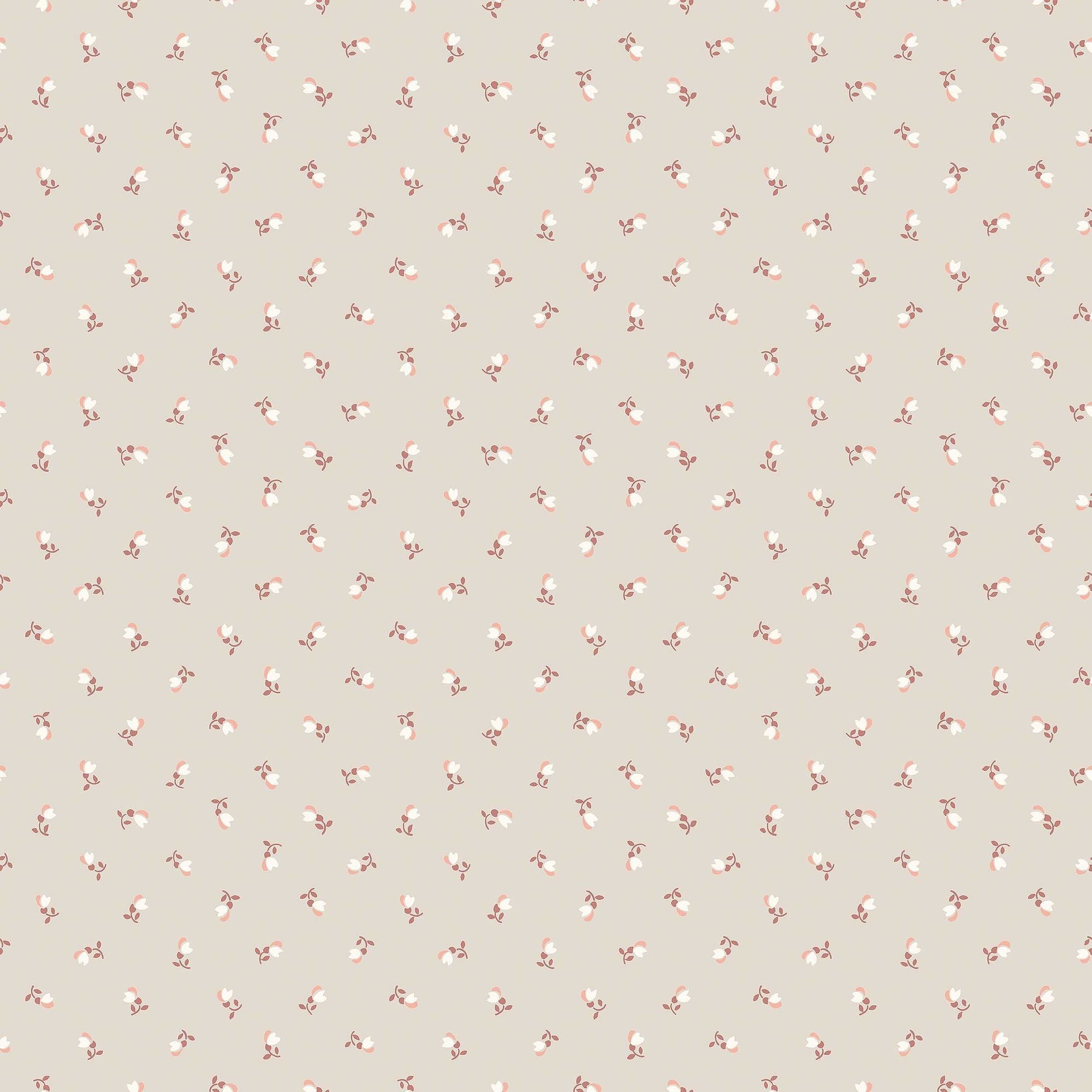 7780 Petite Chérie Light Beige and Red Adorn Wallpaper by Boråstapeter