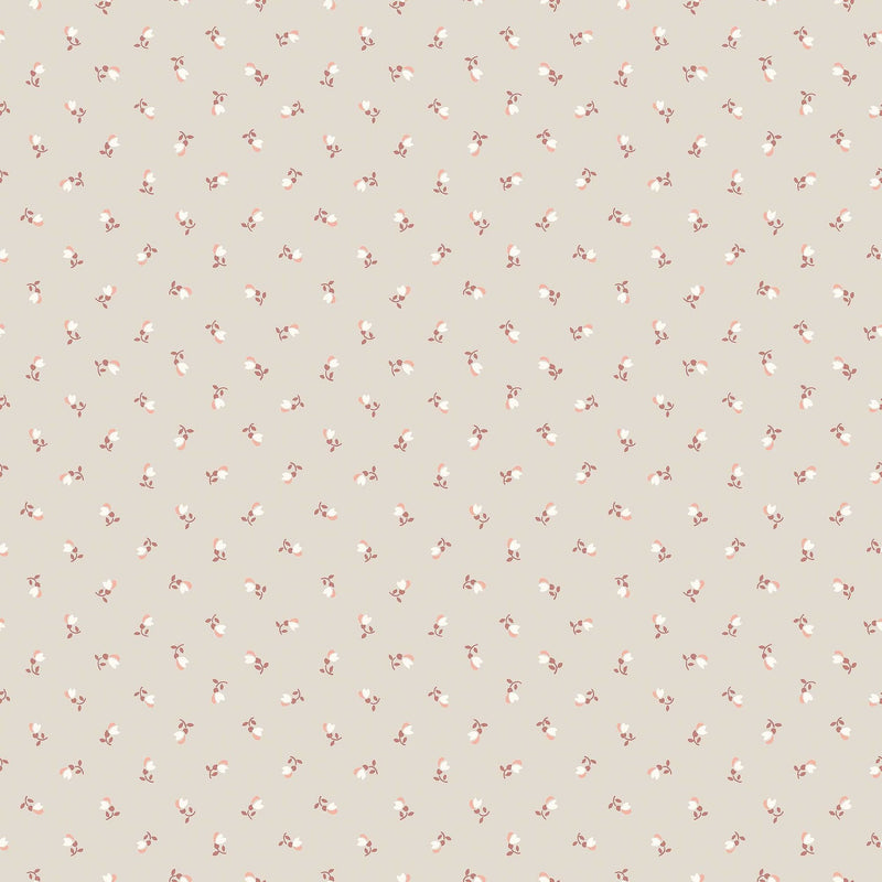 7780 Petite Chérie Light Beige and Red Adorn Wallpaper by Boråstapeter