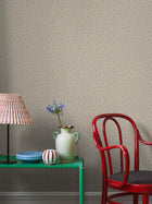 7780 Petite Chérie Light Beige and Red Adorn Wallpaper by Boråstapeter