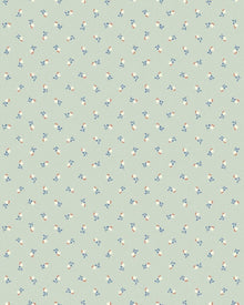 7782 Petite Chérie Light Green and Blue Adorn Wallpaper by Boråstapeter
