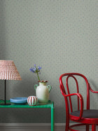 7782 Petite Chérie Light Green and Blue Adorn Wallpaper by Boråstapeter