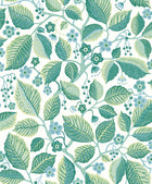 7784 Elm Tree Light Green and Blue Adorn Wallpaper by Boråstapeter