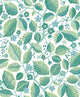 Elm Tree Light Green and Blue Adorn Wallpaper by Boråstapeter