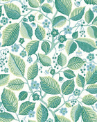 7784 Elm Tree Light Green and Blue Adorn Wallpaper by Boråstapeter