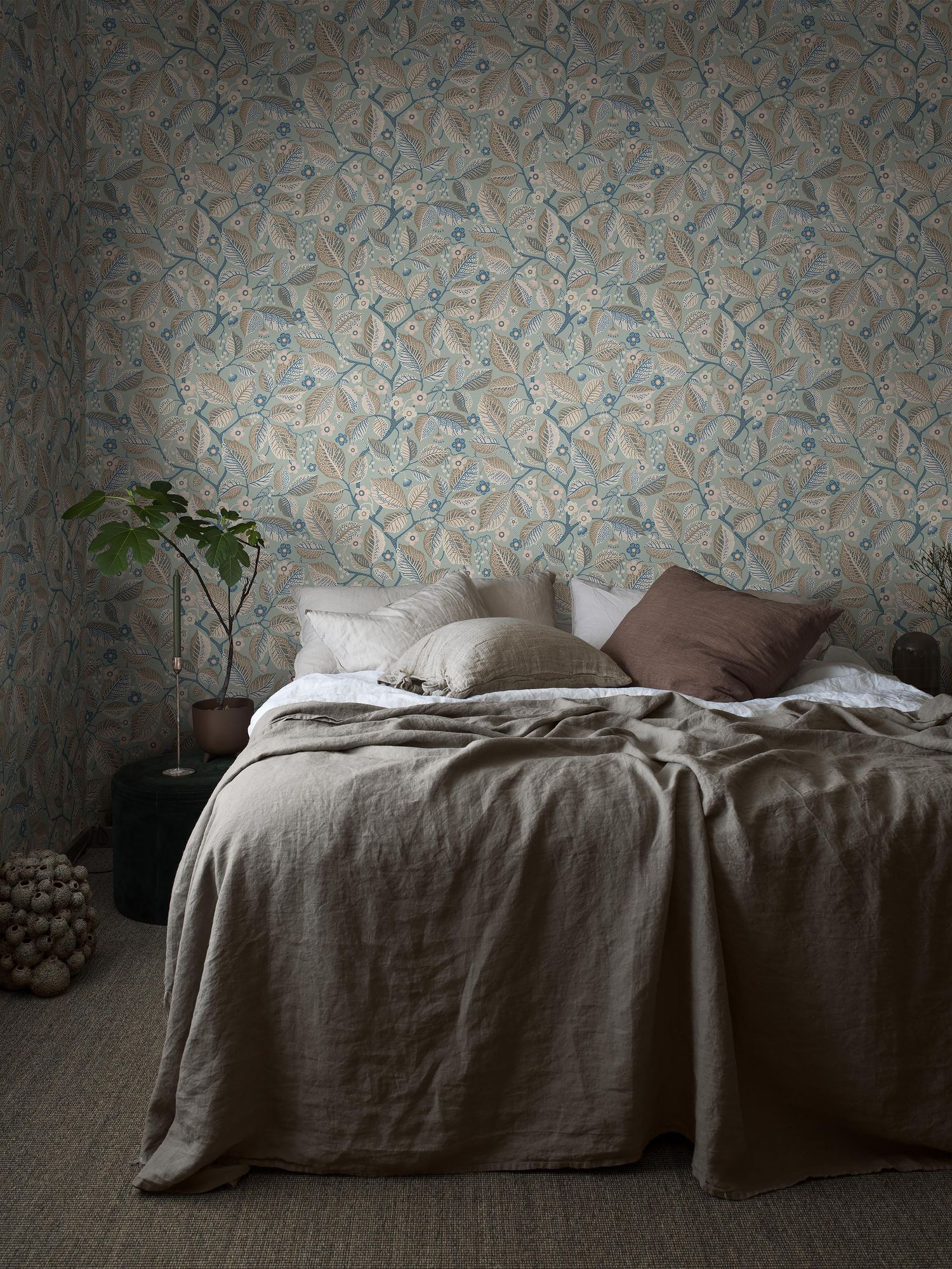 7785 Elm Tree Light Blue and Pink Adorn Wallpaper by Boråstapeter