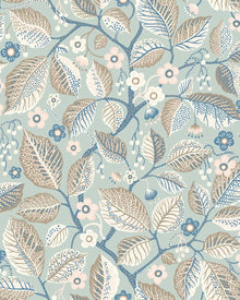 7785 Elm Tree Light Blue and Pink Adorn Wallpaper by Boråstapeter