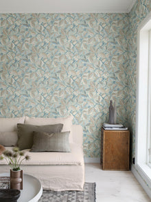 7785 Elm Tree Light Blue and Pink Adorn Wallpaper by Boråstapeter