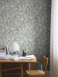 7785 Elm Tree Light Blue and Pink Adorn Wallpaper by Boråstapeter