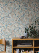 7785 Elm Tree Light Blue and Pink Adorn Wallpaper by Boråstapeter