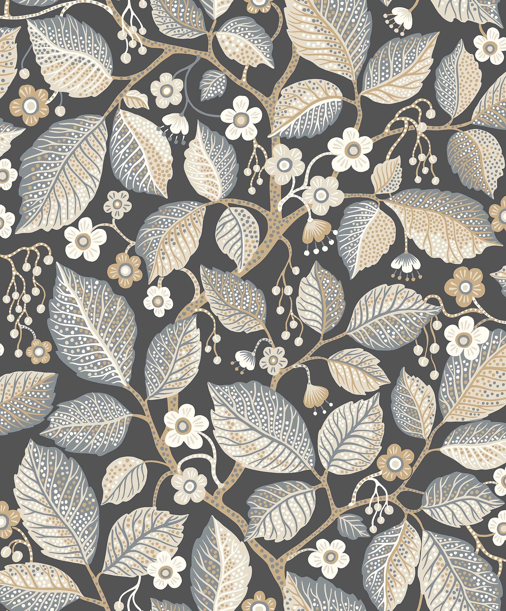7786 Elm Tree Black Adorn Wallpaper by Boråstapeter
