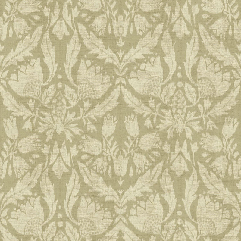 Neria Vert Amande Le Velours 3 Wallpaper by Casamance