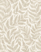 7789 Ferns Light Beige and White Adorn Wallpaper by Boråstapeter