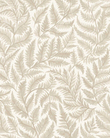 7789 Ferns Light Beige and White Adorn Wallpaper by Boråstapeter