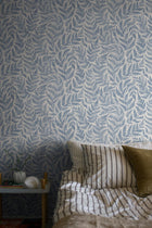 7790 Ferns Light Blue and White Adorn Wallpaper by Boråstapeter