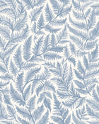 7790 Ferns Light Blue and White Adorn Wallpaper by Boråstapeter