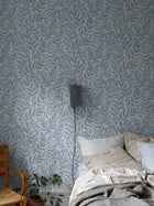 7790 Ferns Light Blue and White Adorn Wallpaper by Boråstapeter