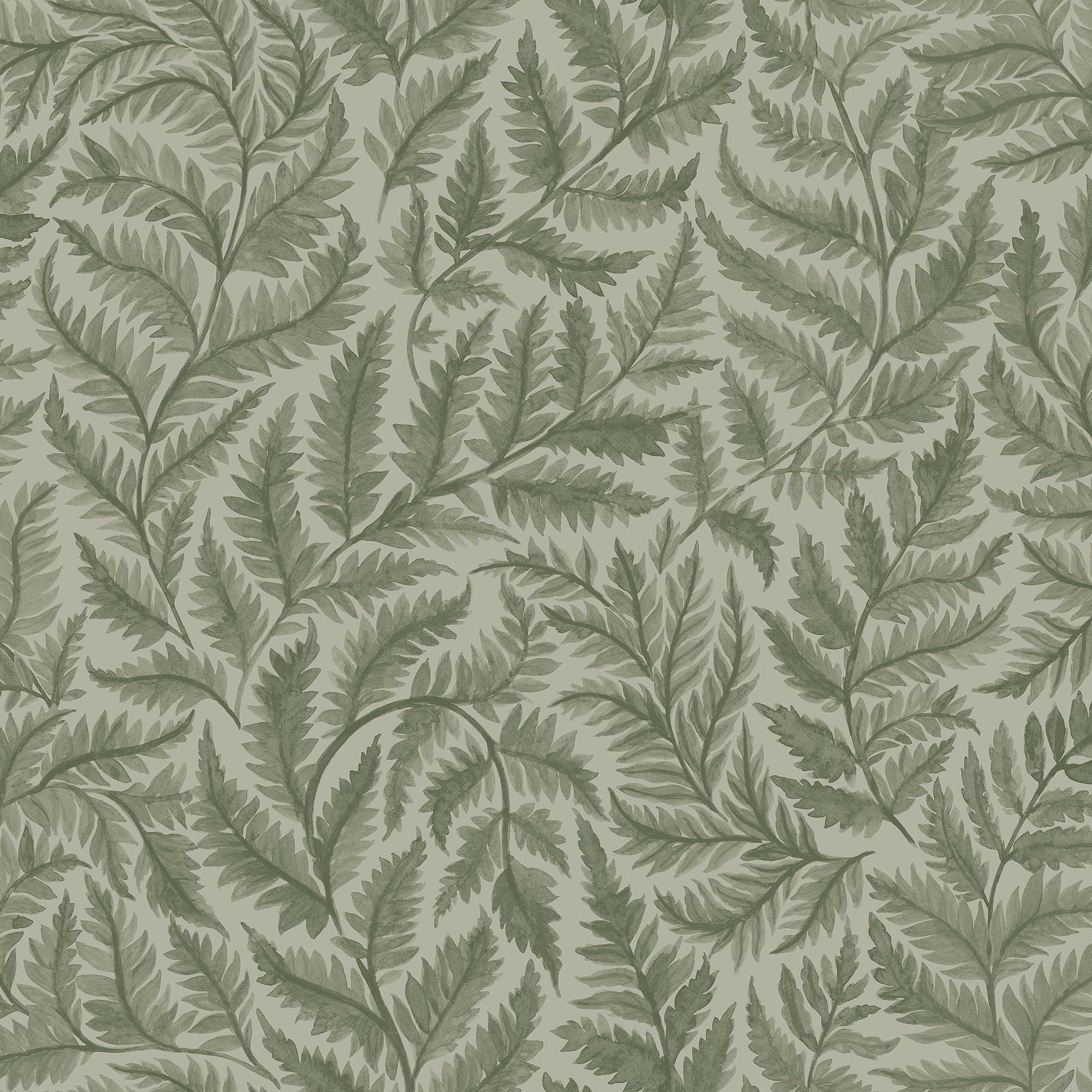 7792 Ferns Dark Green Adorn Wallpaper by Boråstapeter