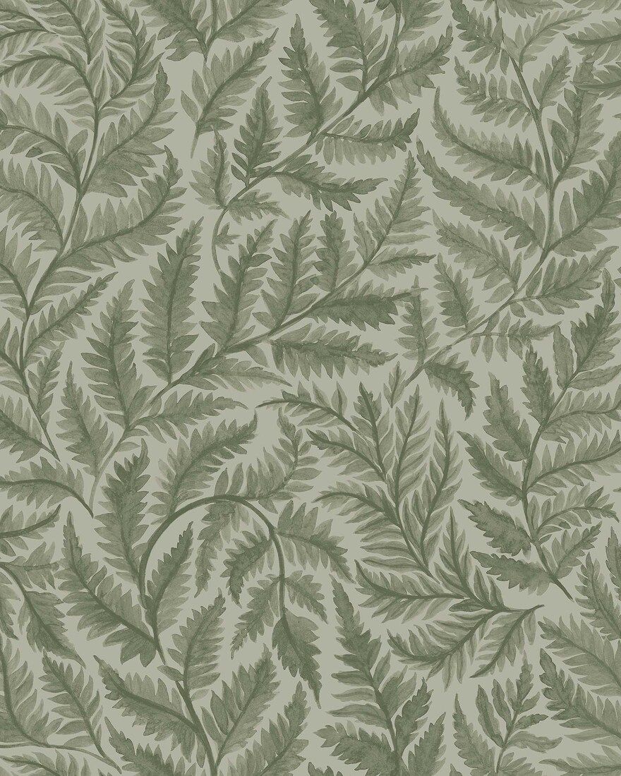 7792 Ferns Dark Green Adorn Wallpaper by Boråstapeter