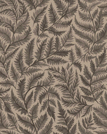 7793 Ferns Black and Brown Adorn Wallpaper by Boråstapeter