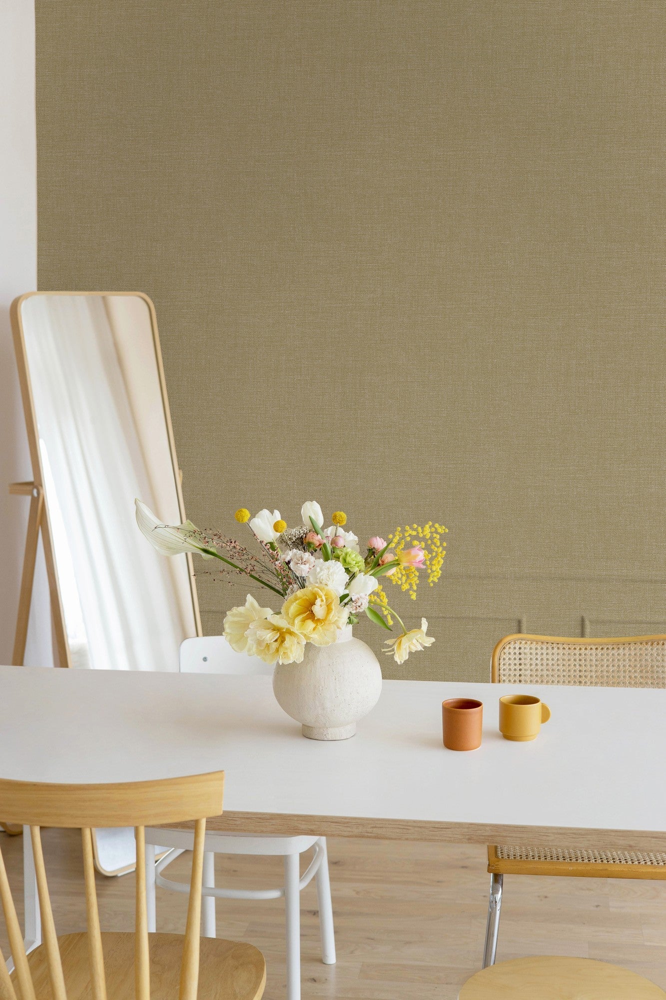 7800208 Dalia Lime Botanika Wallpaper by Coordonné