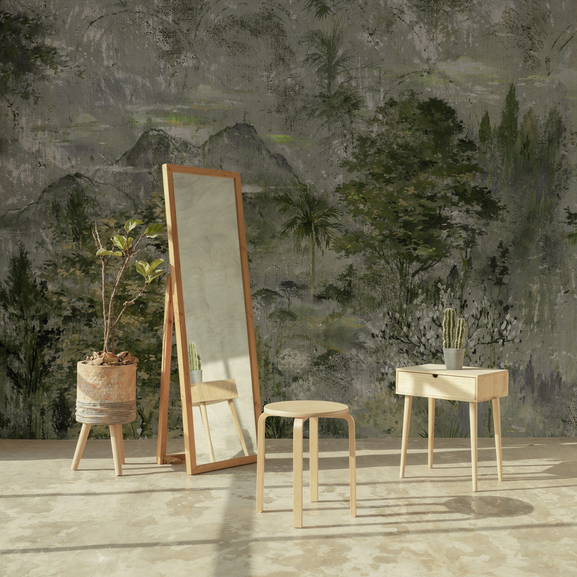 7800992 Glass Verde/Green Mural by Coordonné