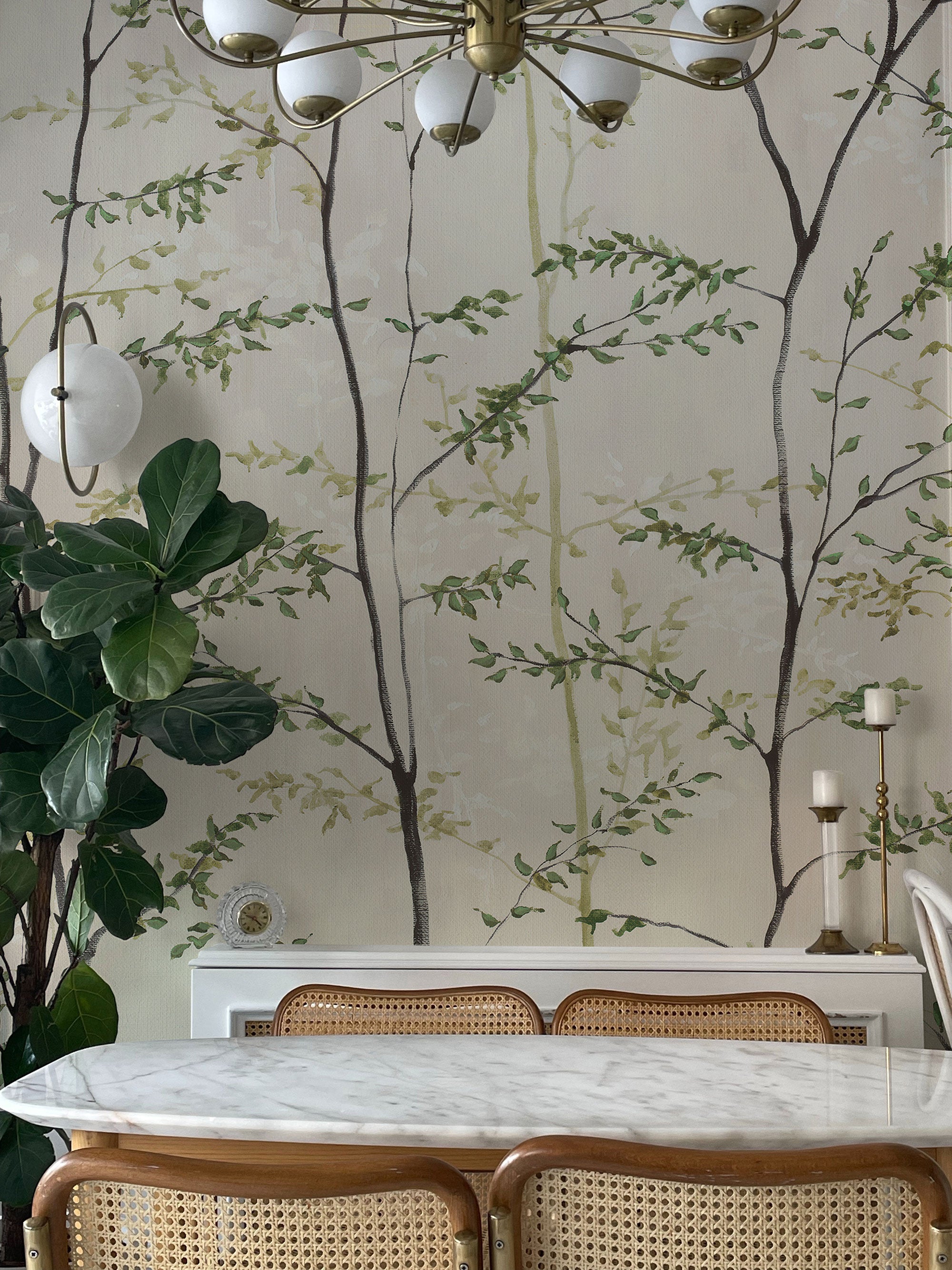 Woods Natural Random Chinoiseries II Mural by Coordonné (400x280cm)