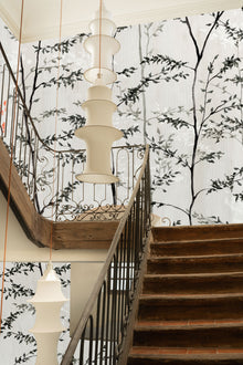 Woods Plata/Silver Random Papers Issue Mural by Coordonné