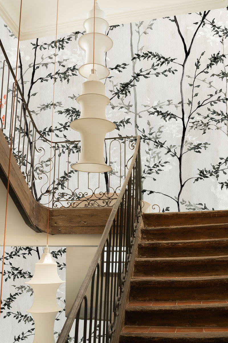 Woods Silver Random Chinoiseries II Mural by Coordonné (400x280cm)