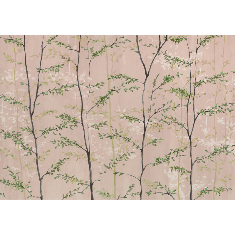 Woods Pink Random Chinoiseries II Mural by Coordonné (400x280cm)