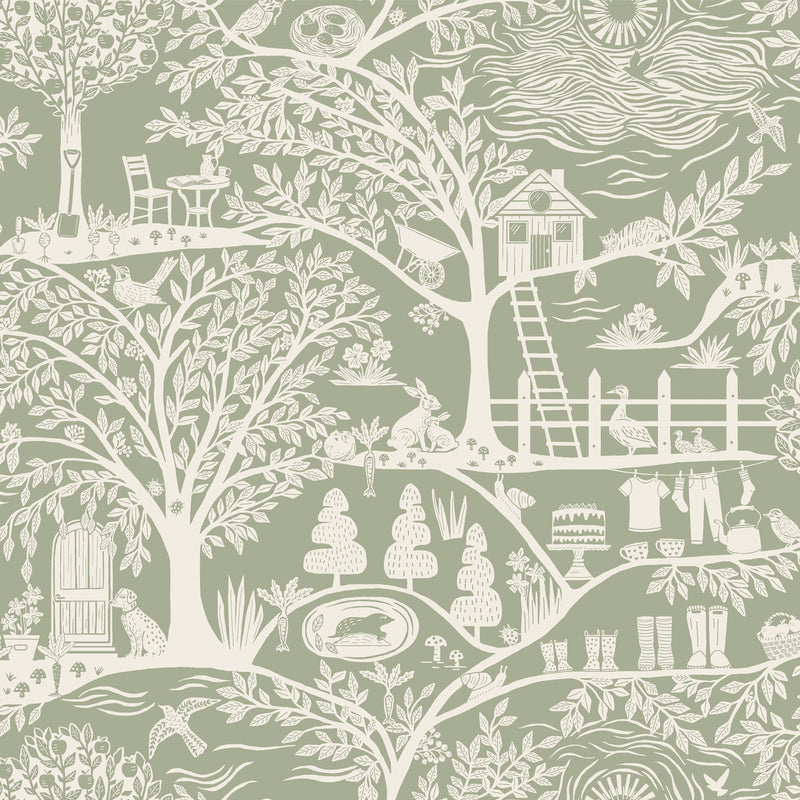 780 Homegrown Green Wallpaper by Belgravia