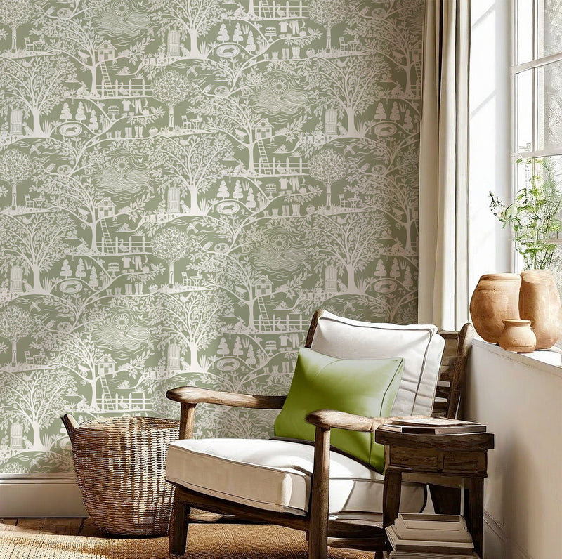 780 Homegrown Green Wallpaper by Belgravia