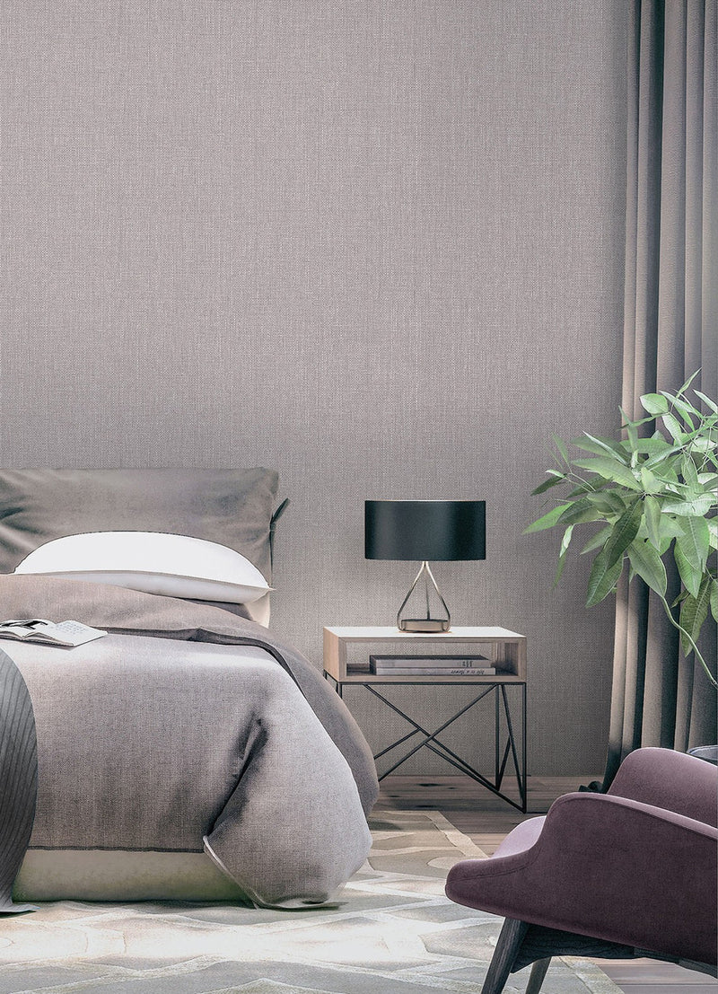 7816-3 Textured Linen Onyx Wallpaper by Today Interiors