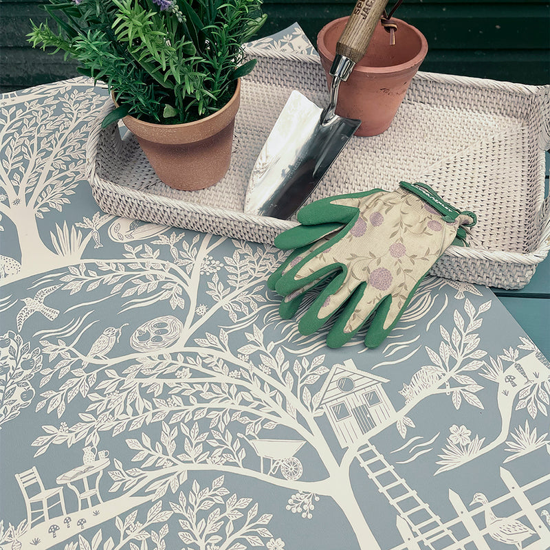 Homegrown Blue Moda Wallpaper by Belgravia