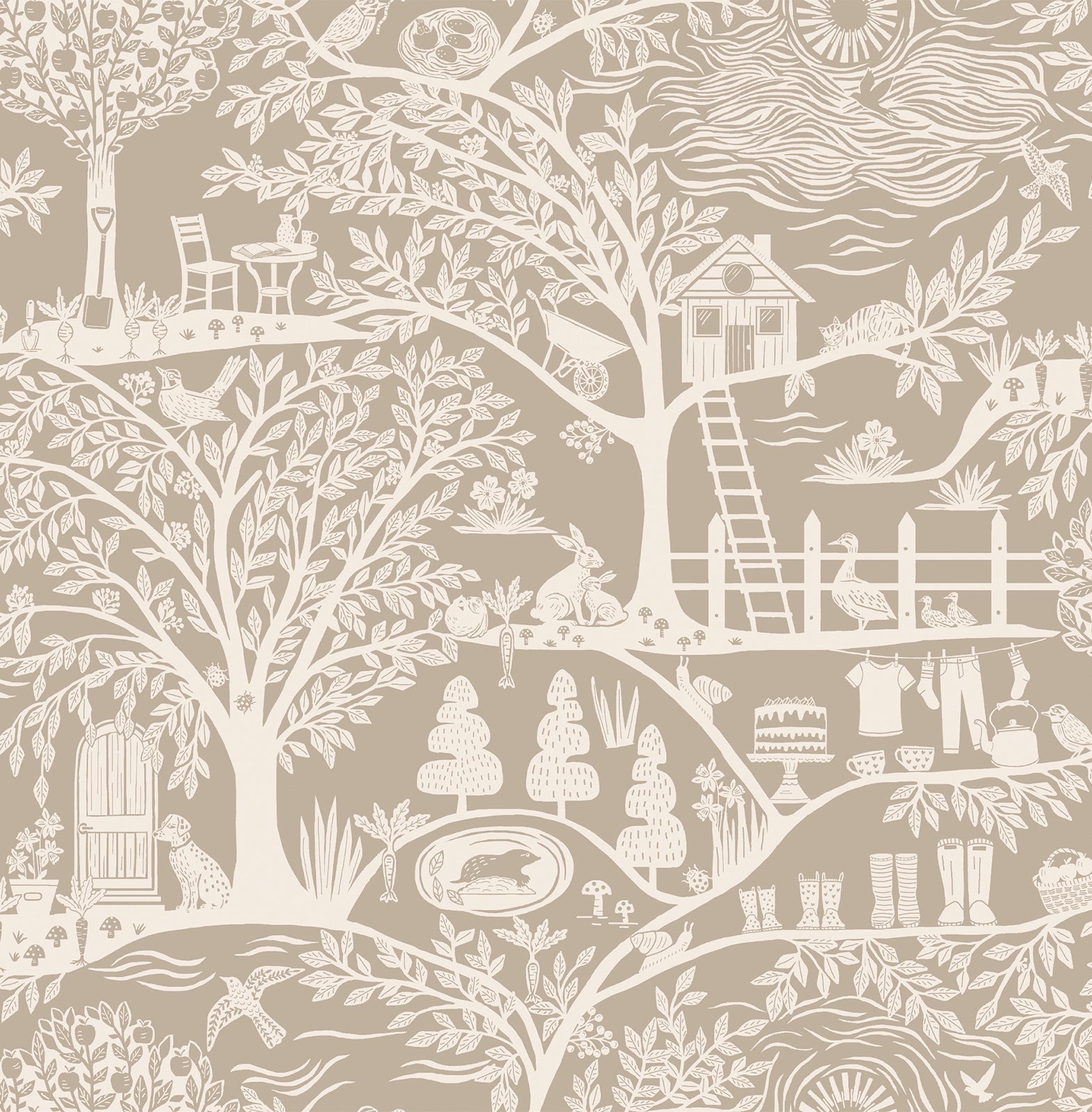 782 Homegrown Beige Wallpaper by Belgravia