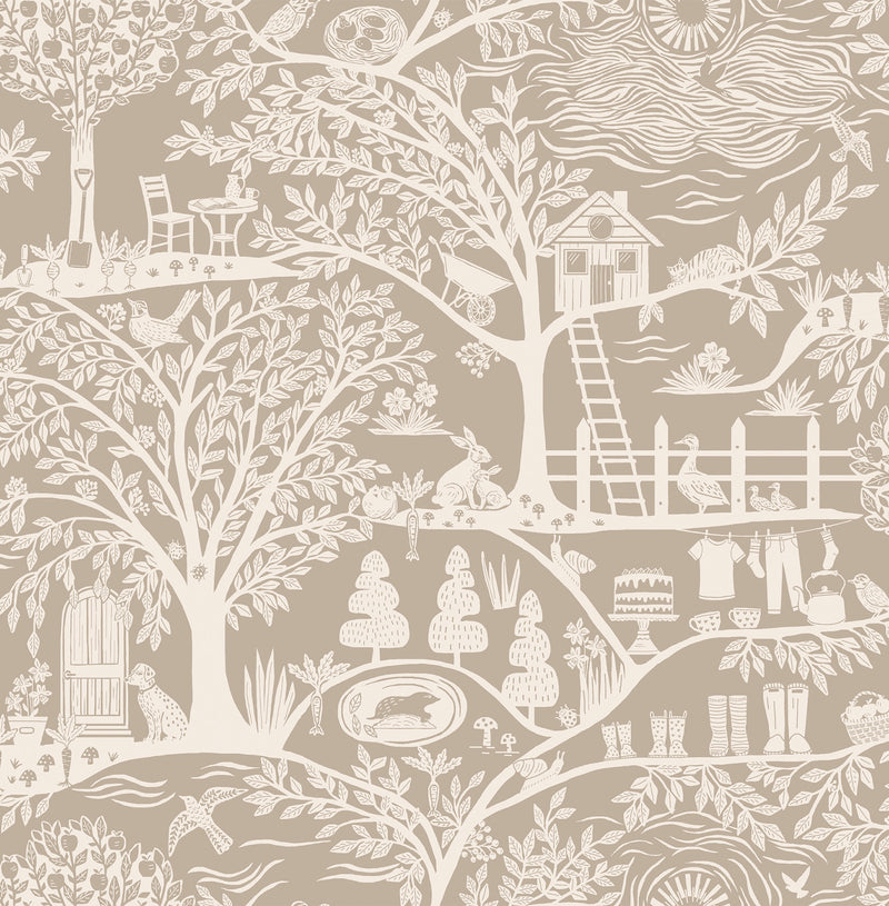 782 Homegrown Beige Wallpaper by Belgravia