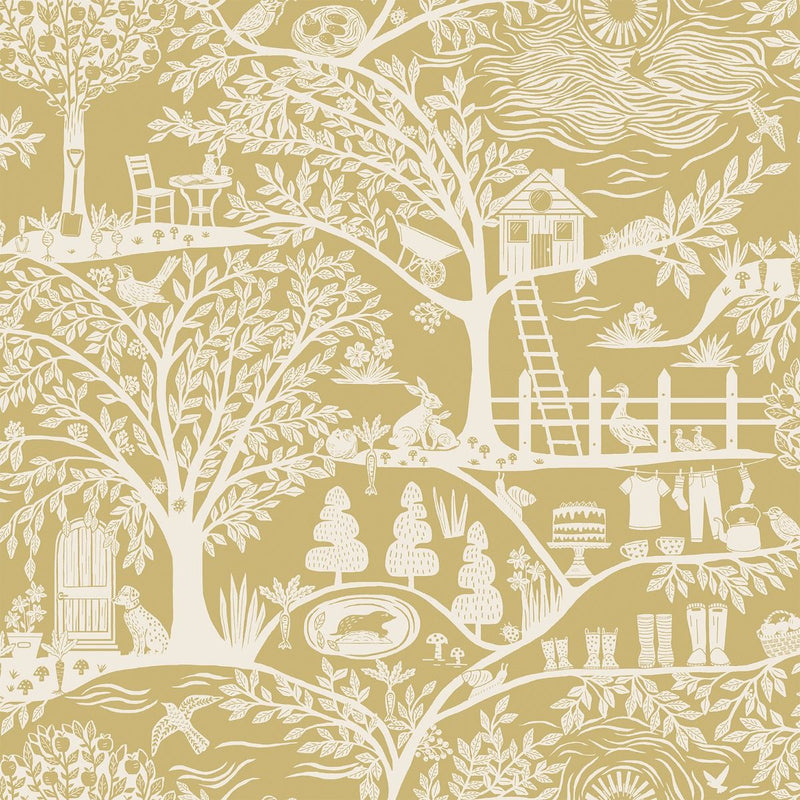 783 Homegrown Yellow Wallpaper by Belgravia