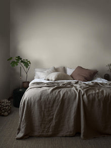 7861 Polka Stripe Light Grey and White Linen Wallpaper by Boråstapeter
