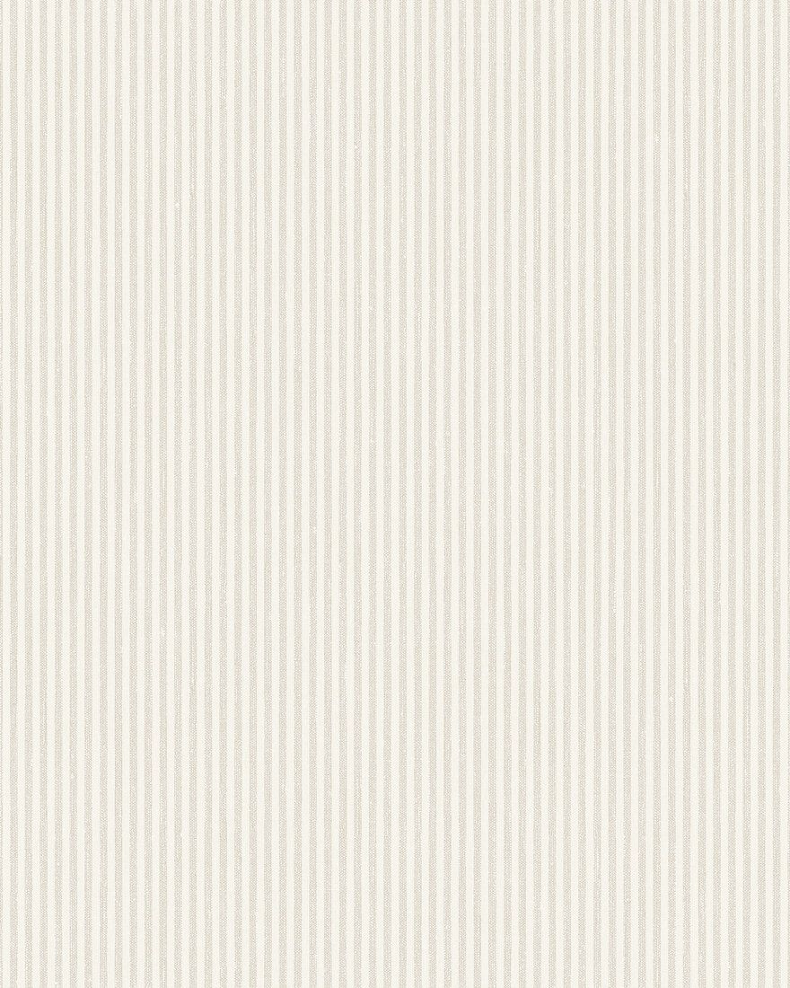 7861 Polka Stripe Light Grey and White Linen Wallpaper by Boråstapeter