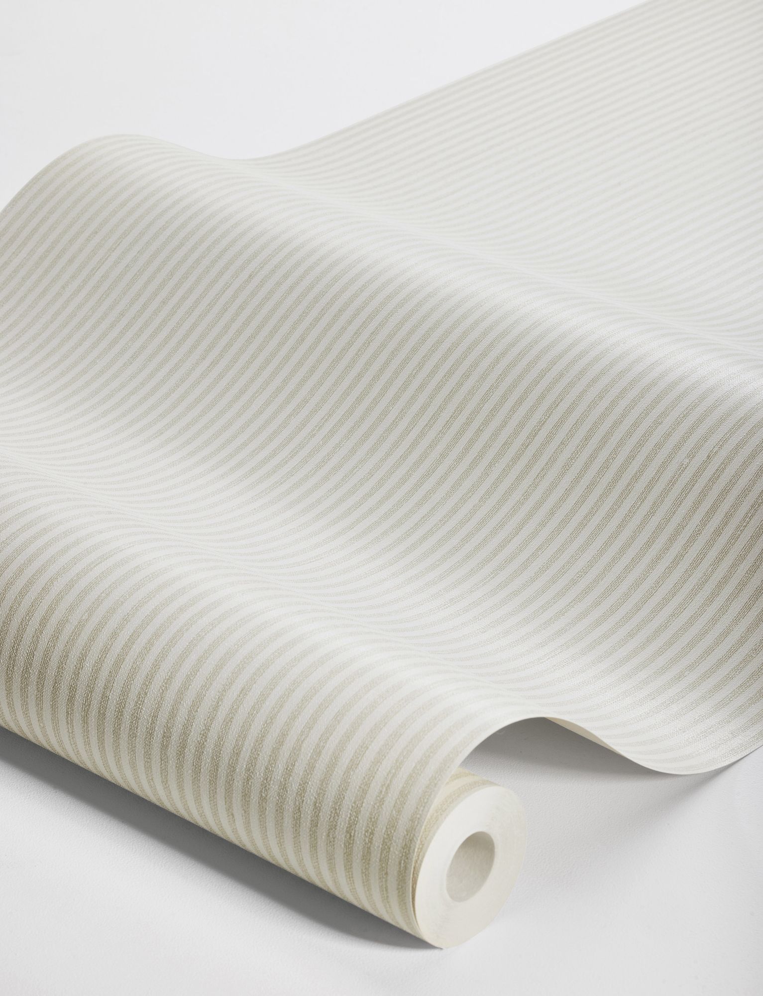 7861 Polka Stripe Light Grey and White Linen Wallpaper by Boråstapeter