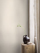 7862 Polka Stripe Light Beige and White Linen Wallpaper by Boråstapeter