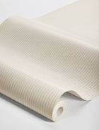 7862 Polka Stripe Light Beige and White Linen Wallpaper by Boråstapeter