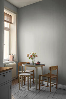 7863 Polka Stripe Light Blue and Beige Linen Wallpaper by Boråstapeter
