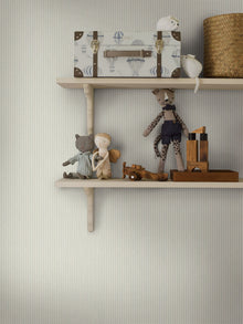 7863 Polka Stripe Light Blue and Beige Linen Wallpaper by Boråstapeter