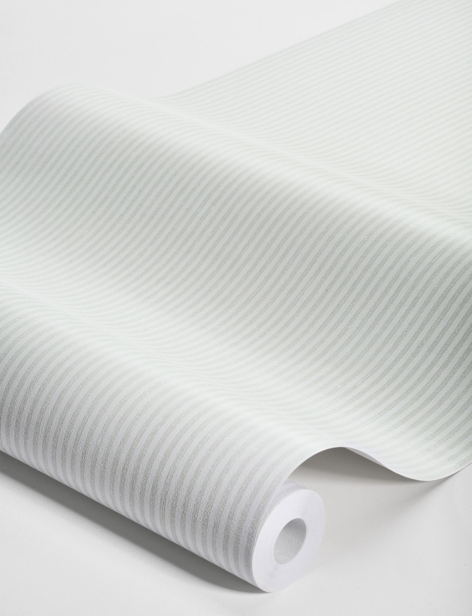 7863 Polka Stripe Light Blue and Beige Linen Wallpaper by Boråstapeter
